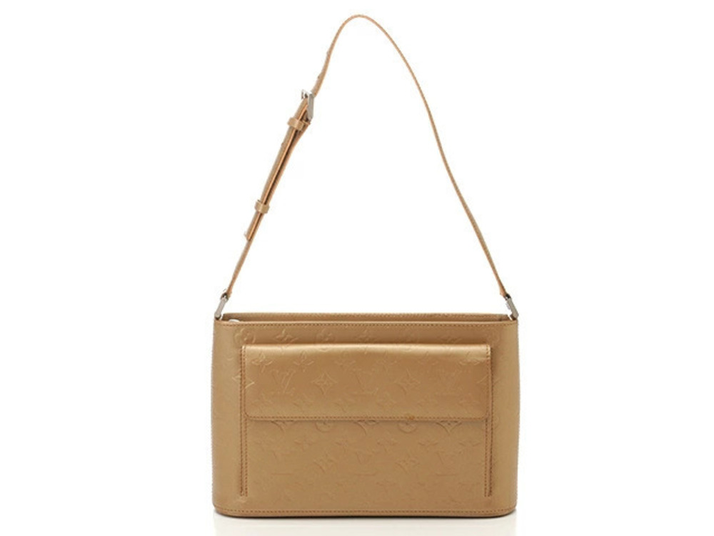 LOUIS VUITTON Alston Shoulder Bag Monogram Mat Ambre
